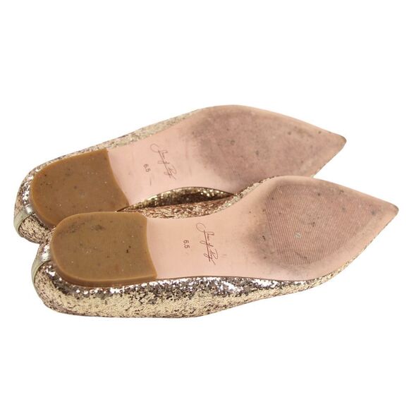 Shoes of Prey METALLIC GOLD GENUINE LEATHER FLAT BALLET SLIP ON SHOES Sz 6.5 - Picture 8 of 10